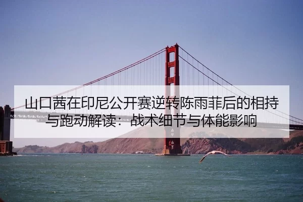 山口茜在印尼公开赛逆转陈雨菲后的相持与跑动解读：战术细节与体能影响